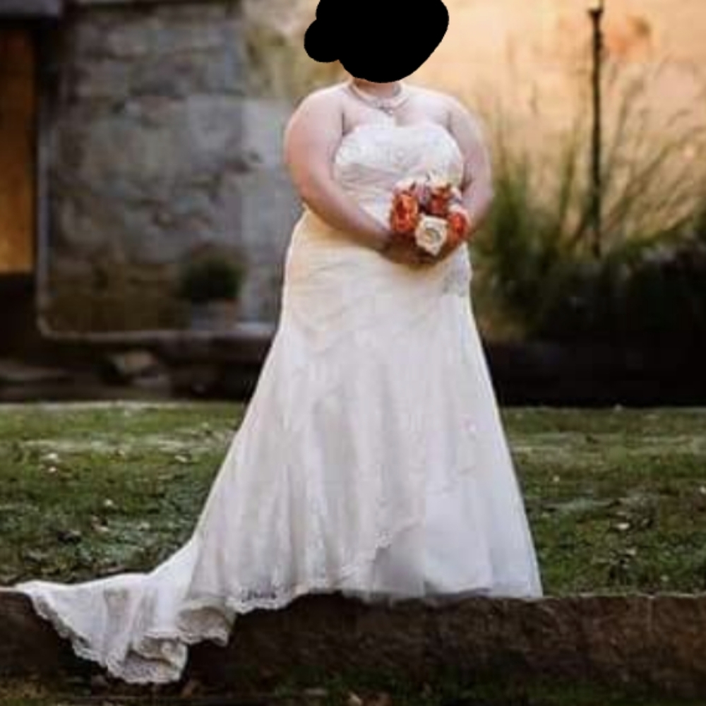 David's Bridal Wedding Dress & Petticoat
